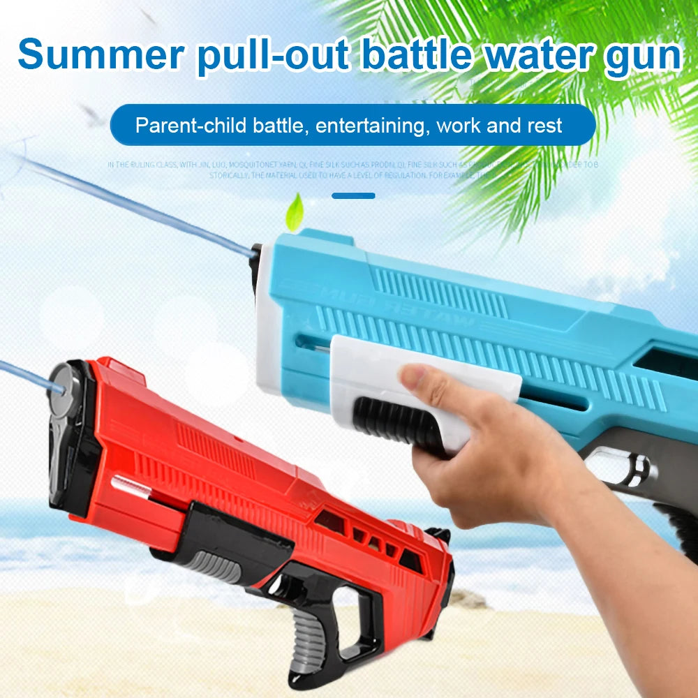 Outdoor Water Gun Toys Electric High Pressure Large Capacity Water Gun Summer Beach Swimming Pool Game Interactive Kids Toys
